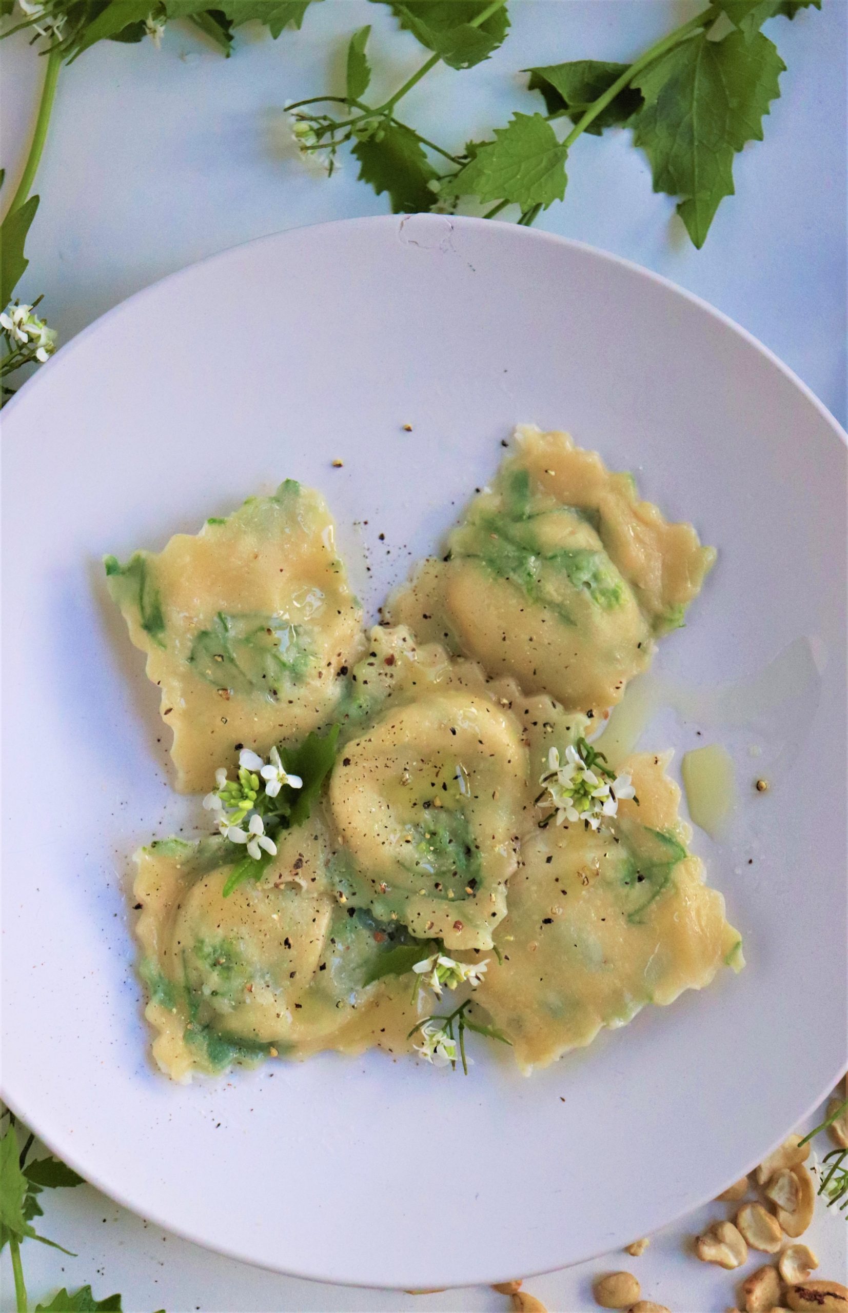 Garlic Mustard Recipe: Laminated Wild Ravioli - Very Vegan Val