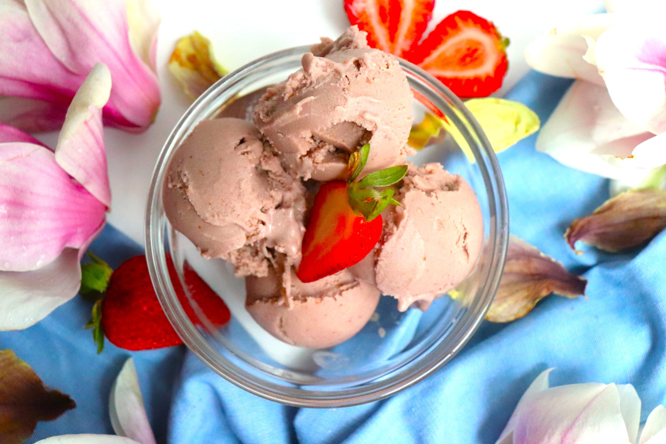 Easy Ice Cream Maker Strawberry Sorbet - Searching for Spice