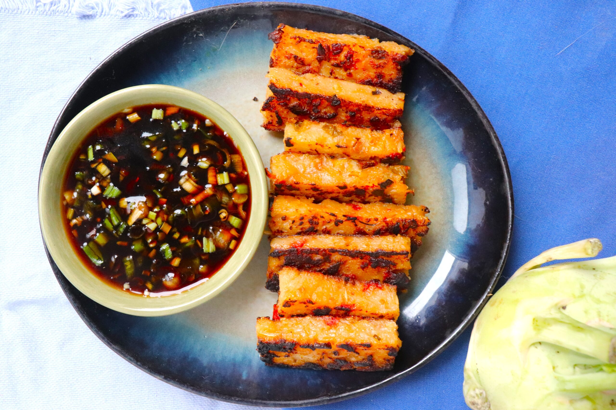 Vegan Dim Sum Style Kohlrabi Cake - Very Vegan Val